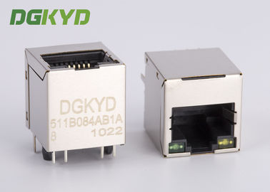El módulo de conector magnético modular Rj45 de Cat5e Jack G/Y llevó en negro