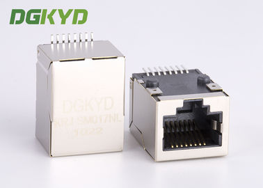 Enchufe protegido de la red cat5, conector de SMT rj45 del perfil bajo con el transformador interno