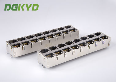 Conector 0811-2X8R-19-F RoHS de Ethernet de la entrada del top del puerto del conector hembra 2X8 de la pila RJ45