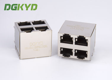 Montaje protegido KRJ-5921S8P8C2X2NL 8pos 2x2 Cat5 del Mj de la pila de Ethernet Rj45 Jack