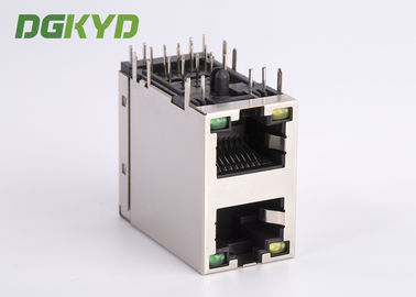 Cat 3 Stack RJ45 2 X 1 Dual Port Rj45 jack Network Rj45 Connectors