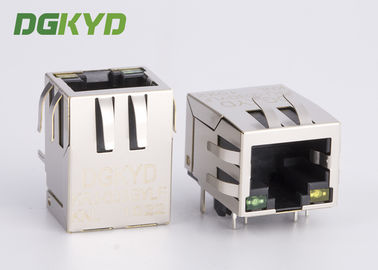 Surface Mount Shielded RJ45 Single Port Jack With Ethernet Filter G/Y LED
