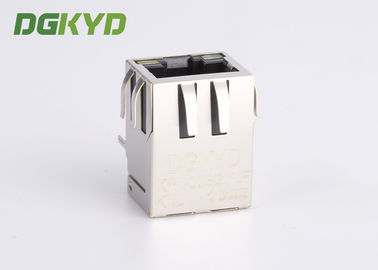 Surface Mount Shielded RJ45 Single Port Jack With Ethernet Filter G/Y LED