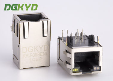 Shieded Cat6 RJ45 jack 8 pin network connector Integrated magnetics for Router
