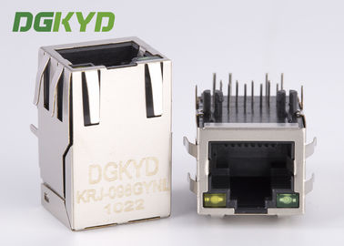 100MB Shield Ethernet RJ45 Modular Jack with manetic transformer Tap Up 25.4mm