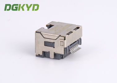 Custom Shield 8p8c SMD Rj45 Keystone Jack , Extra Low Profile Ethernet Connector KRJ-85A85MMNL