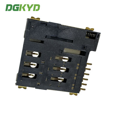 MICRO-SIM Card Holder PUSH 1.35H 6PIN Telephone Card Holder DGKYDSIM135H6A6A2Y3WS286