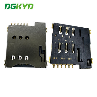 MICRO-SIM Card Holder PUSH 1.35H 6PIN Telephone Card Holder DGKYDSIM135H6A6A2Y3WS286
