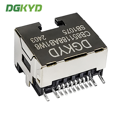 RJ45 Connector SMD Connector Sinking Board 8.5 With Light 8P8C Patch Type DGKYDCB851188AB1W6SB1075