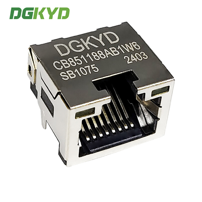 RJ45 Connector SMD Connector Sinking Board 8.5 With Light 8P8C Patch Type DGKYDCB851188AB1W6SB1075
