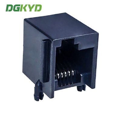 Full Plastic Lightless RJ11 Ethernet Connector 6P6C Left Buckle DGKYD5523LE1166IWA1DY4