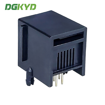 Full Plastic Lightless RJ11 Ethernet Connector 6P6C Left Buckle DGKYD5523LE1166IWA1DY4