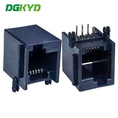 Full Plastic Lightless RJ11 Ethernet Connector 6P6C Left Buckle DGKYD5523LE1166IWA1DY4
