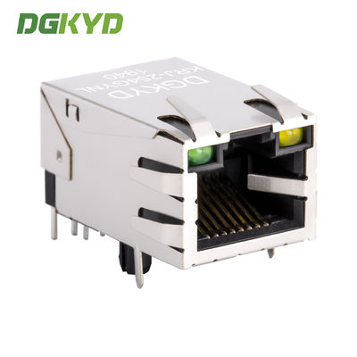 100 BASE Cat 5 Single Port 6 Pin Rj45 Lan Jack For Fiber Optic Transceivers  KRJ-254GYNL