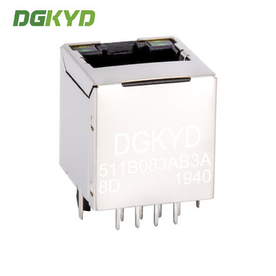 16.9MM height Cat5e Rj45 Lan Jack , vertical RJ45 modular jack with magnetic DGKYD511B083AB3A8D