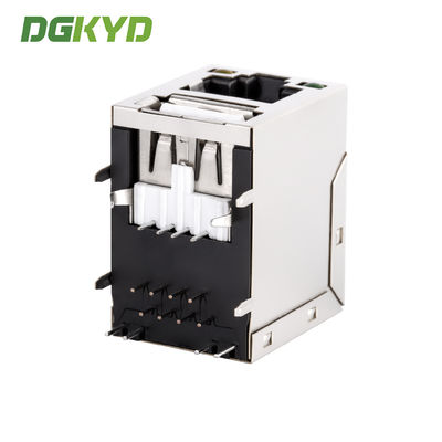 Integrated Tab Up RJ45 USB Network Connector with usb 2.0 for PCMCIA Net Card KRJ-USB02YGZNL