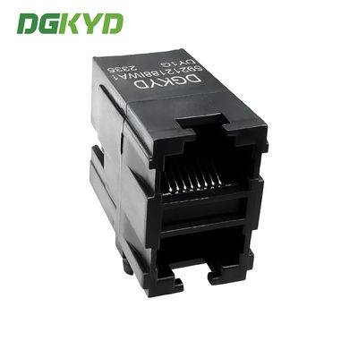 RJ45 network port 2X1 stacked built-in non variable filter, no light, all plastic network interface DGKYD59212188IWA1DY1G