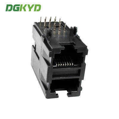 RJ45 network port 2X1 stacked built-in non variable filter, no light, all plastic network interface DGKYD59212188IWA1DY1G