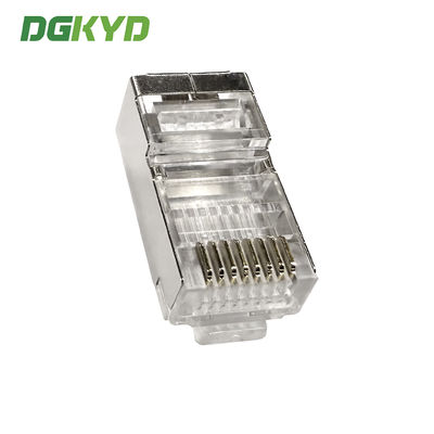 RJ45 8P8C Crystal Headband Shielded Copper Shell RJ45 Male Head DGKYDRJ451188F1A1Y1W041