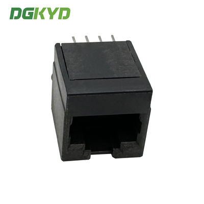 RJ45 180 degree industrial Ethernet flat pin 6U all plastic connector DGKYD52241188IWA1DB4