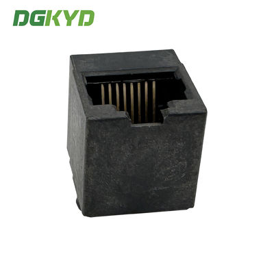 RJ45 180 degree industrial Ethernet flat pin 6U all plastic connector DGKYD52241188IWA1DB4