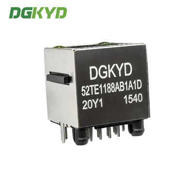RJ45 vertical network socket 8P8C with ear round pin industrial network port DGKYD52TE1188AB1A1D20Y1