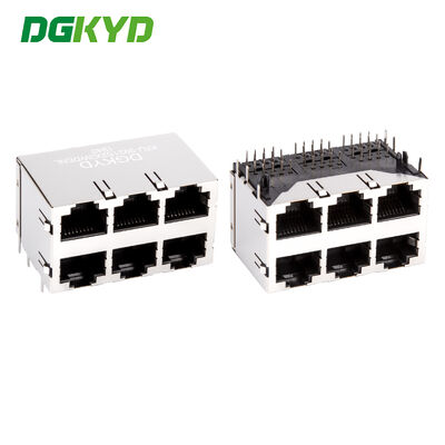 RJ45 multi port connector industrial network interface network port socket 8P8C KRJ-5921S2X3WDENL