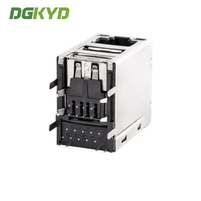 RJ45 with dual USB 2.0 sockets, Gigabit network interface with shielded DGKYD711U2Q032AB2WD080