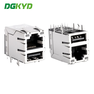 RJ45 Ethernet port with USB lightless shielded 100Mbps Ethernet socket DGKYD611B101DB1WD009