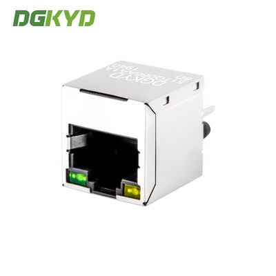 Vertical RJ45 connector 180 degree straight insertion gigabit integrated filter DGKYD511Q066AA1A8D