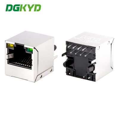 KRJ-180CNL Vertical Entry RJ45 Connector Single Port Integrated Magnetic Ethernet Jack 100Mb RJ45 With Transformer