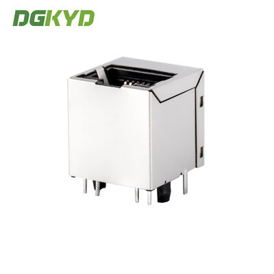 Vertical 180 Degree Ethernet Rj45 Connector Shielded Rj45 Jack With Magnetics KRJ-180CYGLNL