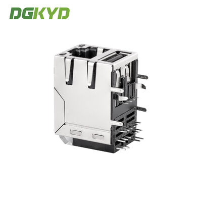 RJ45 with USB 2.0 socket Gigabit integrated filter network port connector KRJ-008QUSBNL