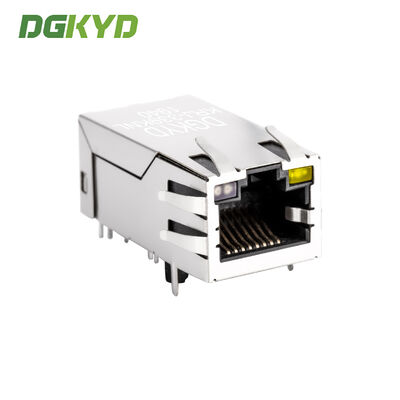 RJ45 Gigabit Ethernet port with POE power supply 33 long with light strip shielded connector KRJ-339KNL
