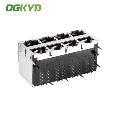 8 Port Gigabit Ethernet RJ45 Connector with Magnetics for High-Speed Networking