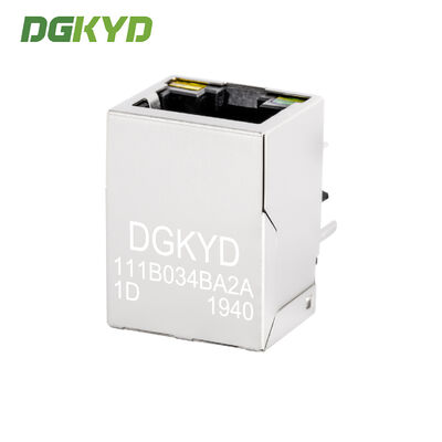 RJ45 Ethernet Connector with Metal Shield 8p8c Magnetic Modular Jack for CAT5&6 Ethernet
