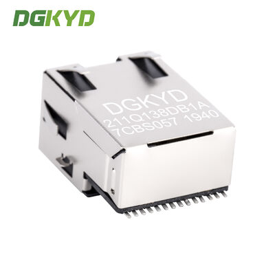 Cat6 Industrial Ethernet RJ45 Connector with Gold Plating 6U and SMD Mounting