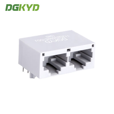 RJ45 Connector with Gigabit Integrated Transformer Gold Plating 6u Right Angle PCB Mount