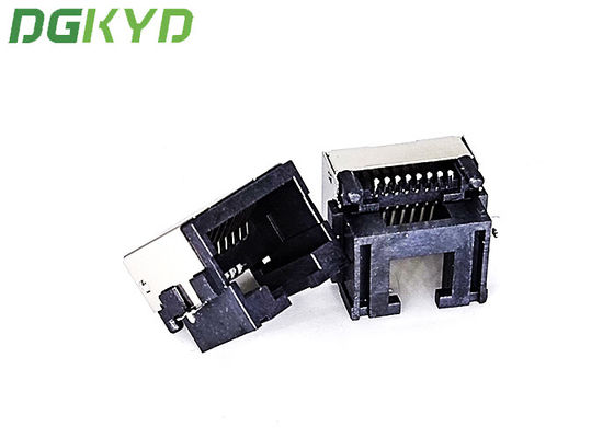 Single Port Tab Up SMD RJ45 Connector Socket With LED Sink Plate 7.5 DGKYDCB751188GWE6SB3009