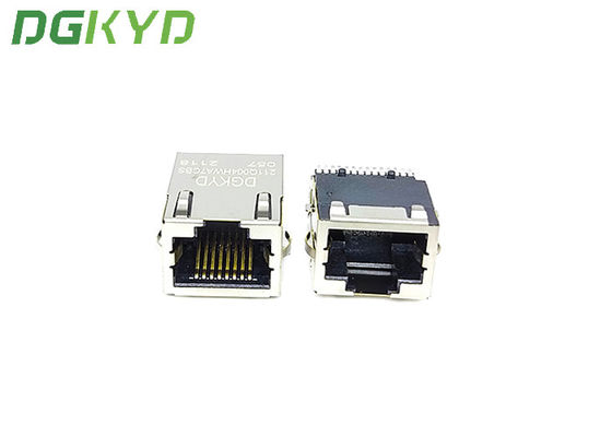 Gigabit Ethernet Modular Jack Singleport Without Led Sinking Plate Chip Integrated Transformer 14pin