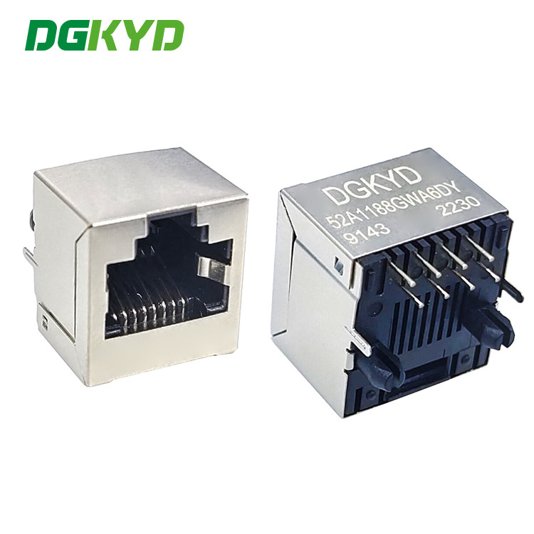 DGKYD52A1188GWA6DY9143 52A RJ45 8P8C Connector In Line 180 Degree Socket
