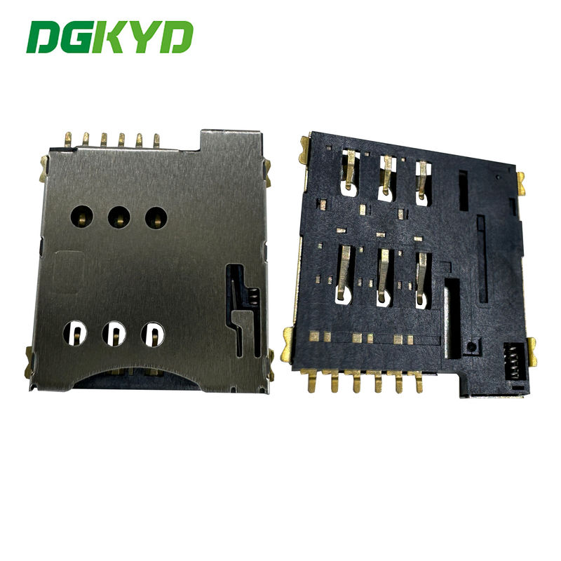 MICRO-SIM Card Holder PUSH 1.35H 6PIN Telephone Card Holder DGKYDSIM135H6A6A2Y3WS286