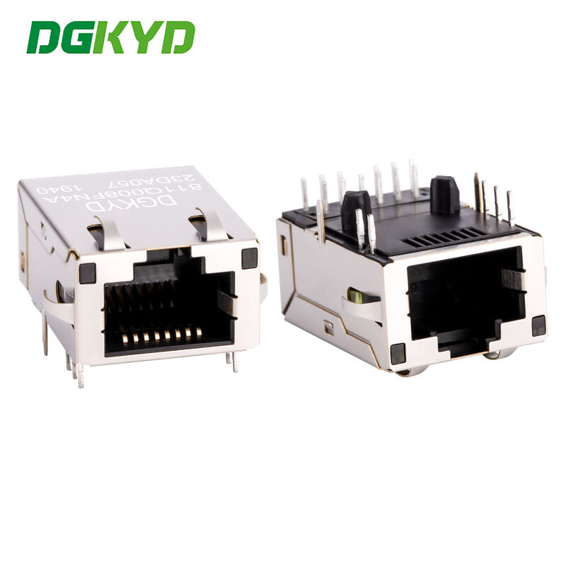 Gigabit Industrial 12 Pin RJ45 Shielded Connector Female Jack for Ethernet Network Interface