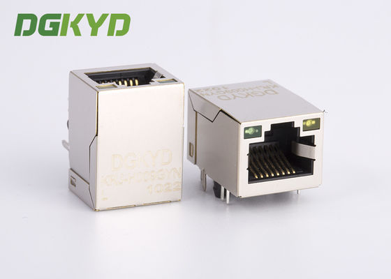 Puerto del módulo trapezoidal de Jack Rj 45 de la red del gigabit de KRJ-H009GYNL solo con el LED