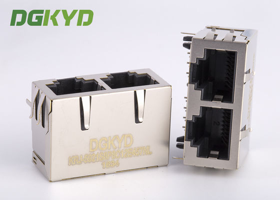 Interfaz portuario RJ45 Jack Network Connector de KRJ -5921S8P8C12E457NL 2 RJ45 Jack modular