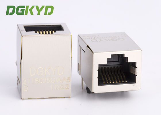 Módulo de conector protegido del Magnetics de 10/100 Mb RJ45 Tab Up THT