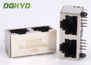 Zócalo costado económico Rj45 del escudo 1x2 Tab Up Double Port Ethernet Jack modular