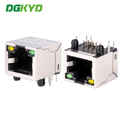 Conector con un solo puerto RJ45 blindado sin transformador, 10/100/1000BASE 8p8c DGKYD-56SYGZNL