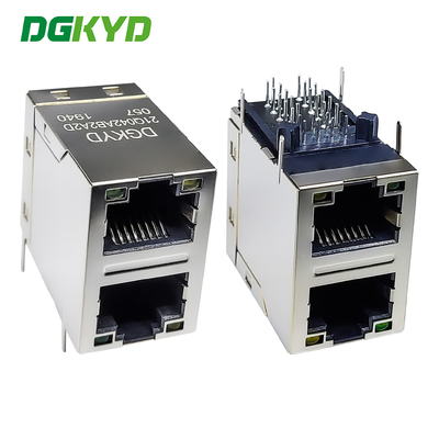 Conector de puertos múltiples RJ45 6U Gigabit filtro 2X1 enchufe de bloque modular RJ45 conector de puertos de red DGKYD21Q042AB2A2D057