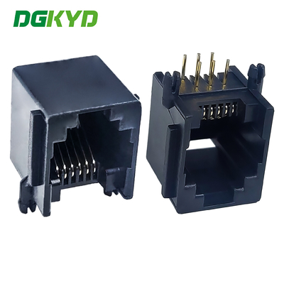 RJ11 conector de puerto de malla auditiva de plástico 6P6C interfaz de red DGKYD5521E1166IWA1DY4